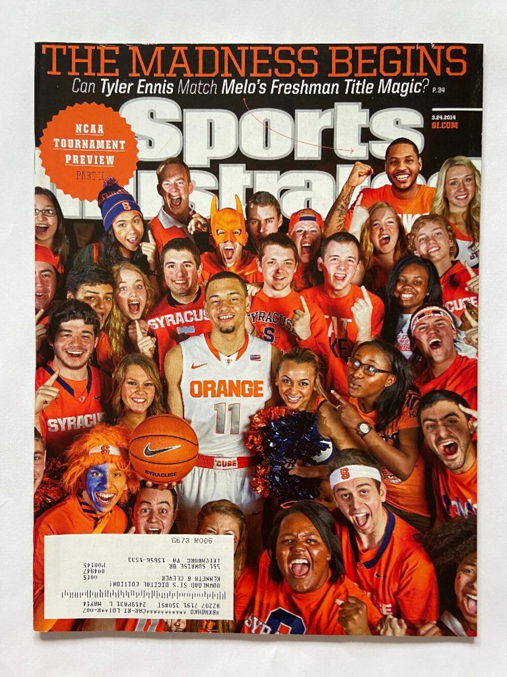 Sports Illustrated Magazine 3/24/2014 Tyler Ennis Cover With Label